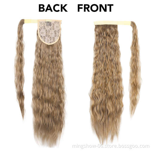 High heat drawstring synthetic hair ponytails synthetic hair ponytail extensions